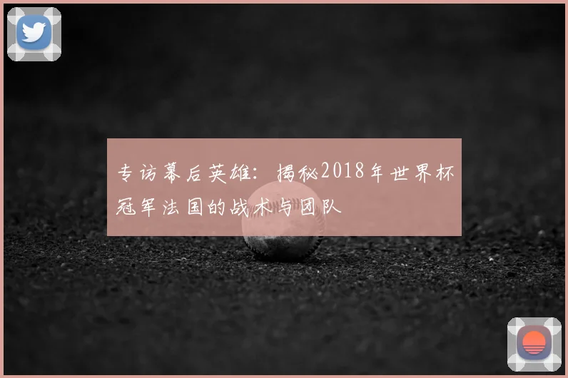 专访幕后英雄:揭秘2018年世界杯冠军法国的战术与团队